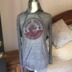 Jerry Leigh Smokey the Bear Gray Hoodie Size XS